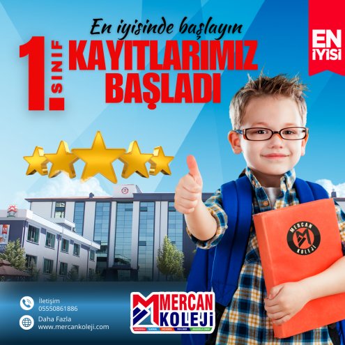 En İyi İLKOKULda En iyi ÖĞRETMENlerle BAŞLAYIN.1. Sınıf Kayıtlarımız Devam Ediyor. Mercan Koleji Malatya en iyi ilkokul